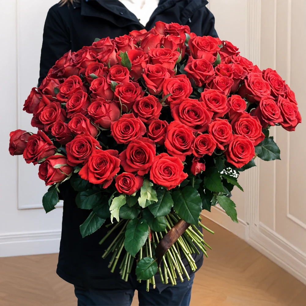 100 Red Roses Grande Bouquet 1 Best flower delivery service in Amman Jordan with same day flower delivery for all occasions