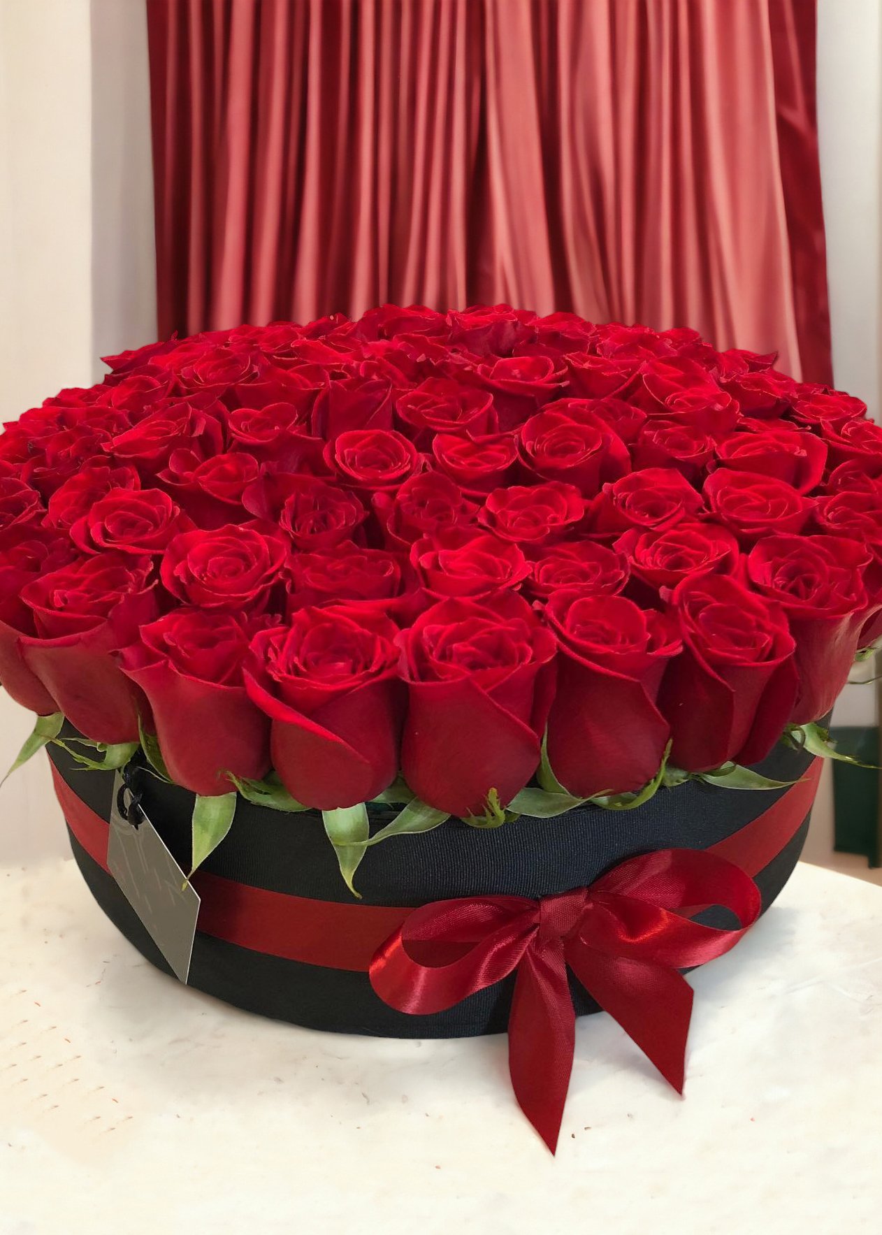 Red Velvet Bloom Box 4 Best flower delivery service in Amman Jordan with same day flower delivery for all occasions