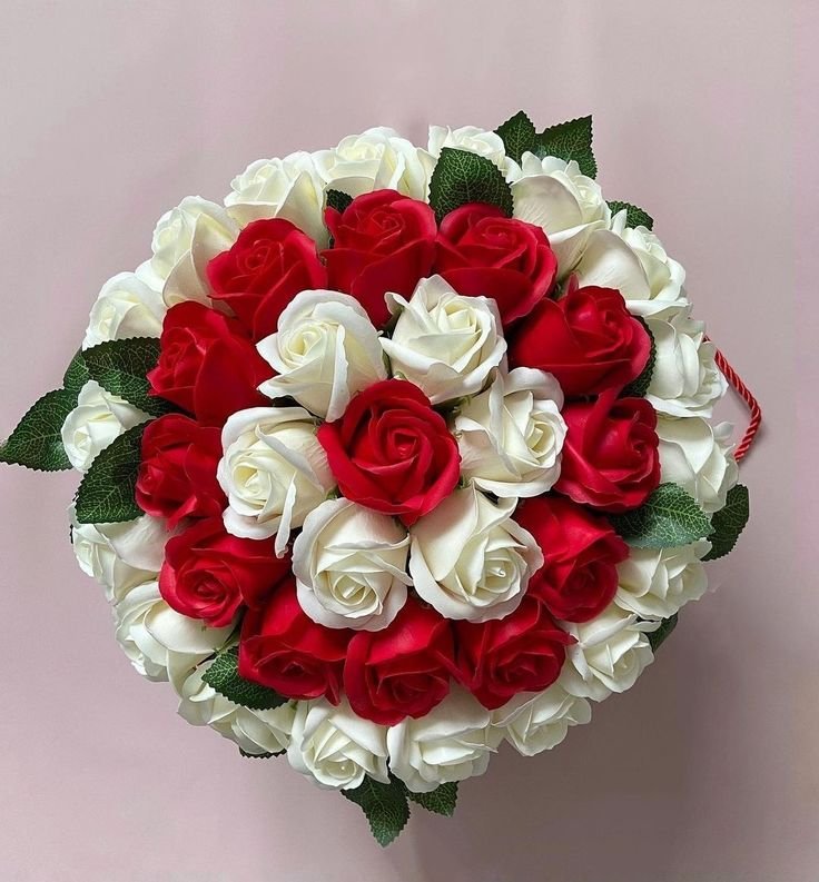Elegant Red & White Roses 1 Best flower delivery service in Amman Jordan with same day flower delivery for all occasions