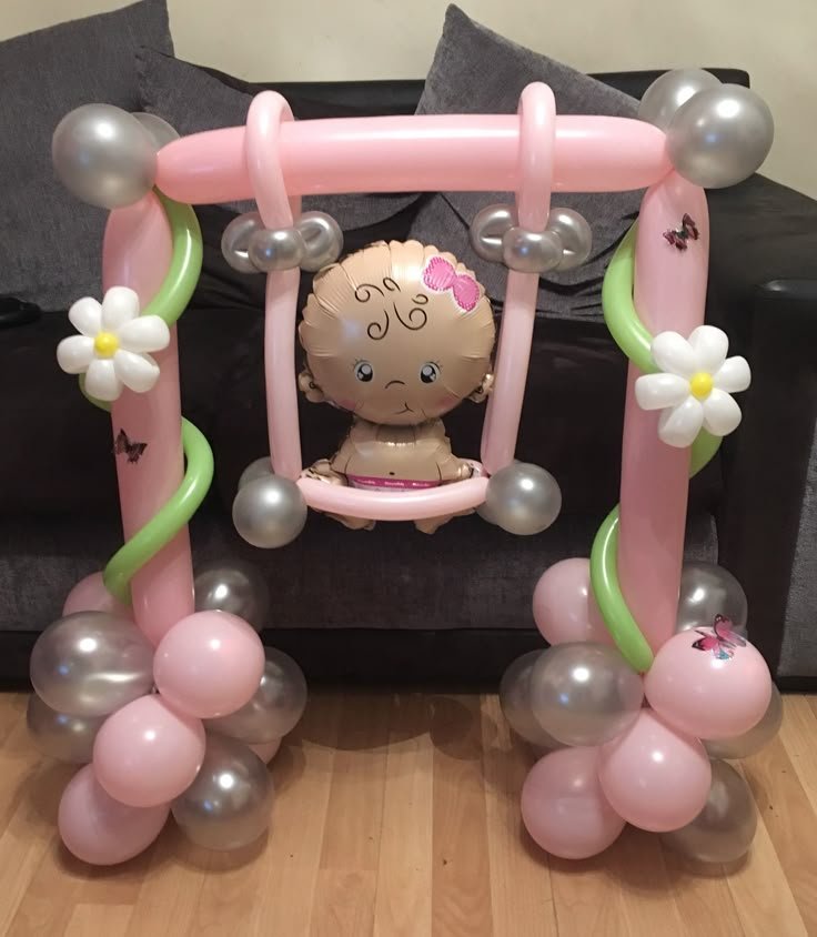 Baby Girl Premium Balloons 1 أفضل خدمة توصيل ورد في عمان الأردن - توصيل في نفس اليوم لجميع المناسبات