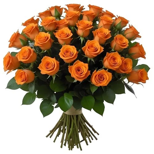 Orange Roses Bouquet 3 أفضل خدمة توصيل ورد في عمان الأردن - توصيل في نفس اليوم لجميع المناسبات