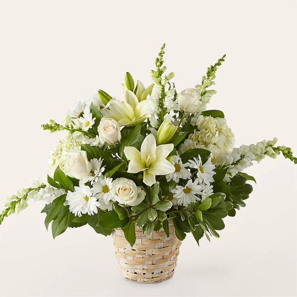 Pure Lily Basket 2 Best flower delivery service in Amman Jordan with same day flower delivery for all occasions