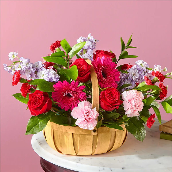 Rainbow Harmony Basket 3 Best flower delivery service in Amman Jordan with same day flower delivery for all occasions