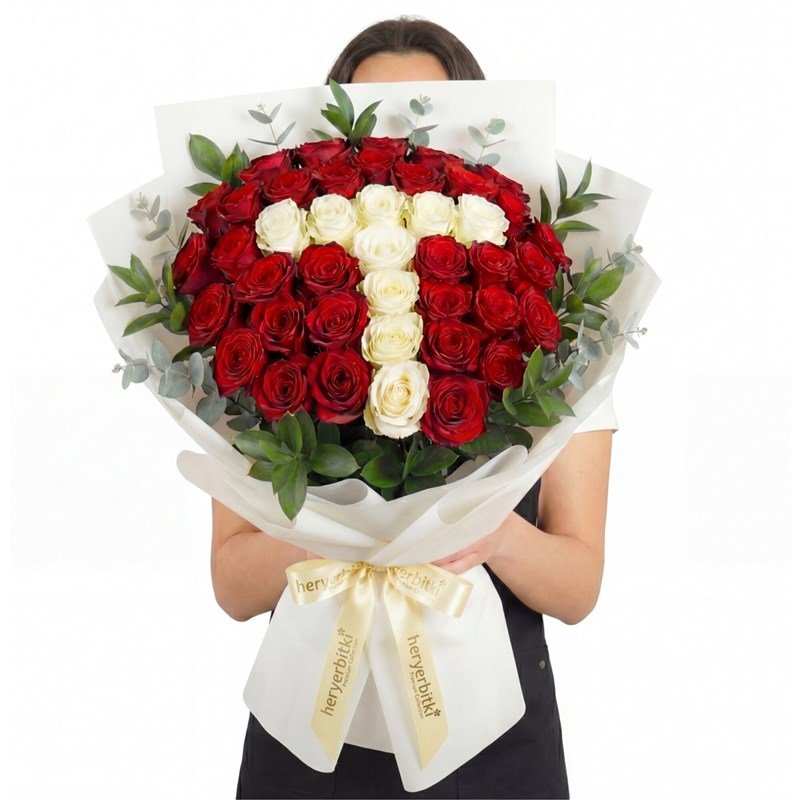 Love Initial Rose 1 Best flower delivery service in Amman Jordan with same day flower delivery for all occasions